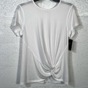 ID Ideology Women's Side-Knot T-Shirt,  white large